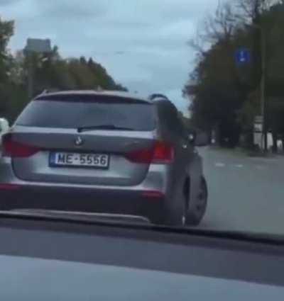 A wild BMW driver caught using turn signals for the first time