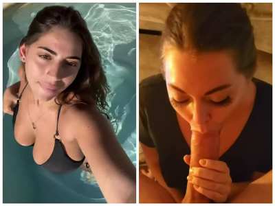 Big titty TikTok babe and a big white cock