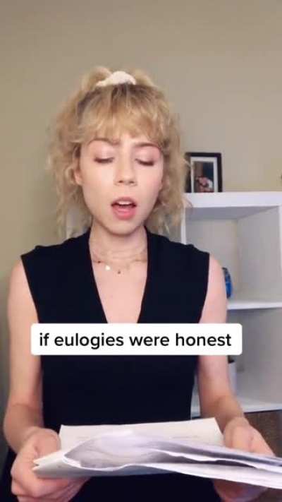 Giving a eulogy