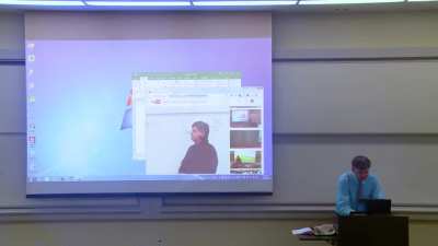 Math Professor Fixes Projector Screen