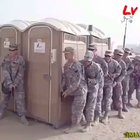 12 soldiers cram into a portapotty