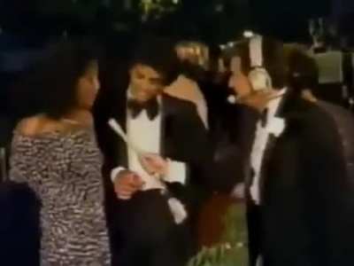 March 31, 1981: Michael attends the Academy Awards with Diana Ross