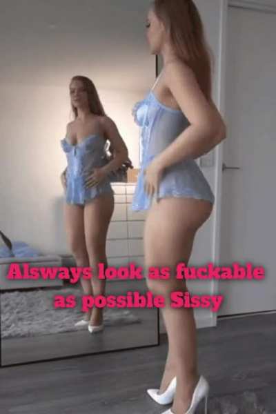 Always dolled up for cock 😇