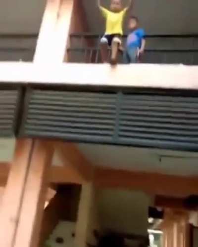 Kid breaks tailbone and gets crucified