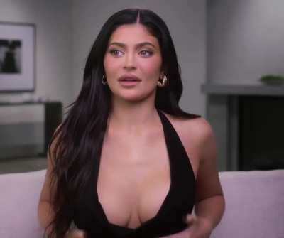 Kylie drawing our attention to the goods