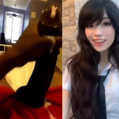 Gooning to huge cock is totally straight unless you cum for it…wait, did you notice there was another person on the vid?