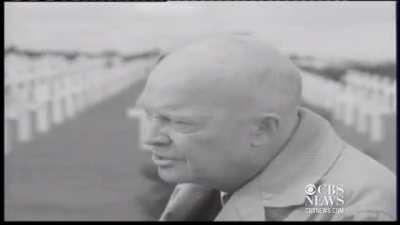 Eisenhower recalls with Walter Cronkite the sacrifices of his men on D-Day, 20 years later in 1964.