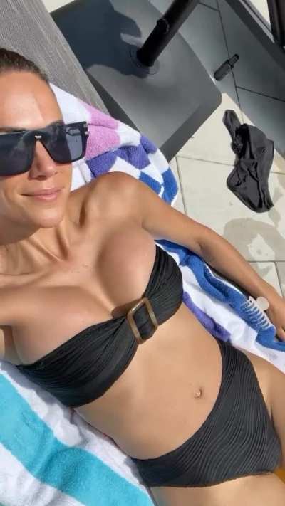 Black bikini.