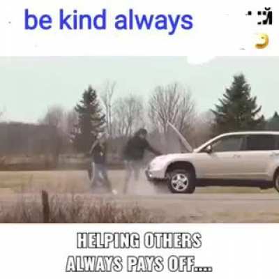 Helping others pays off......
