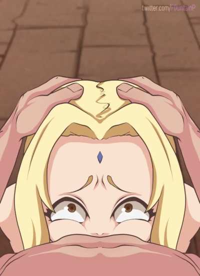 Tsunade gives Naruto a blowjob