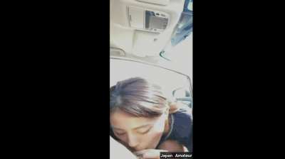 Amateur Japanese Girl Giving A Blowjob Inside A Car