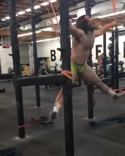 When the homeless guy gets into the gym