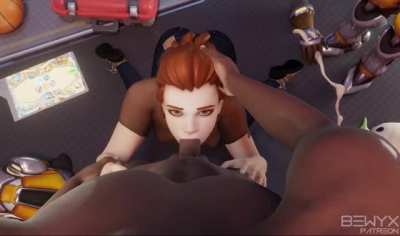 Brigitte deepthroat blowjob (Bewyx) [Overwatch]