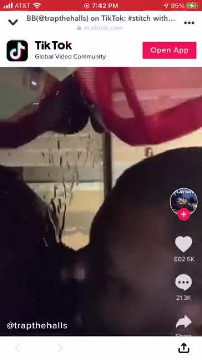 I had to screen record because I don’t have the app.