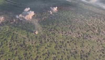 russian armored assault encounters mines. Ukraine 2023