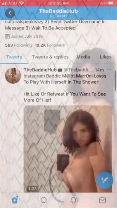 Instagram Baddie M@tti Marr0ni Loves Playing In The Shower! Twitt<wbr>er:@t<wbr>hebad<wbr>diehu<wbr>b