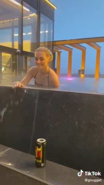 In the pool