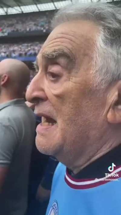 Grandson takes Grandad with dementia to football game.