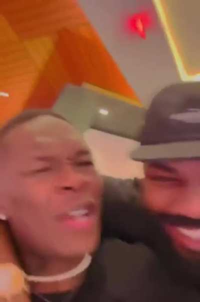 Jon Jones and Israel Adesanya Hanging out.