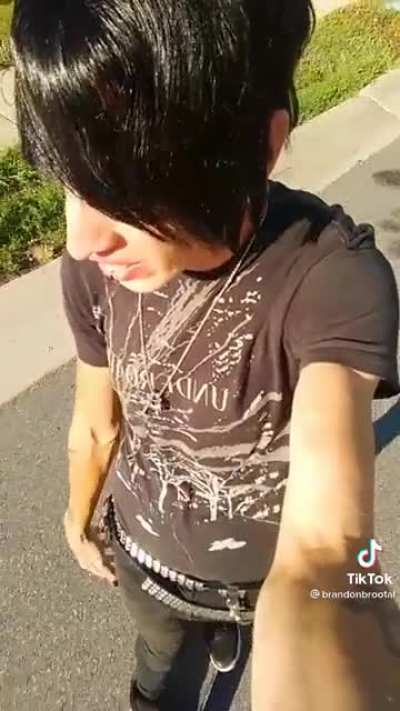 Chad emo on skateboard gives motivation