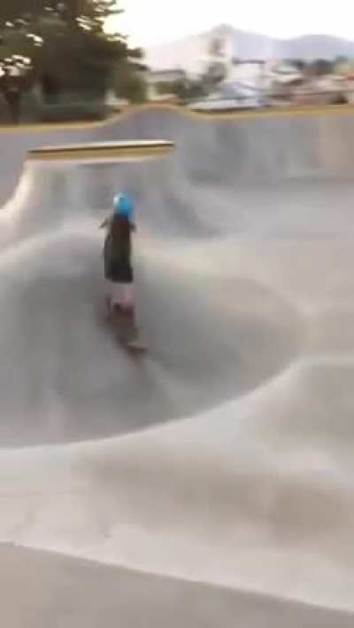 Practicing tricks at the skatepark