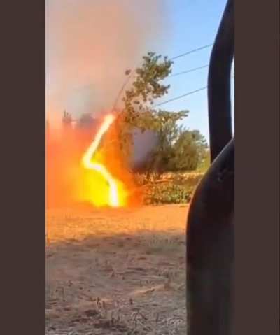 The power of this downed electric cable