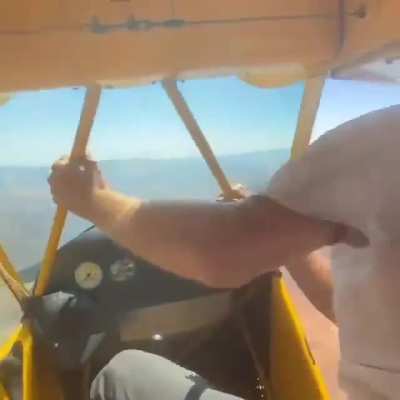 The airplane engine stopped