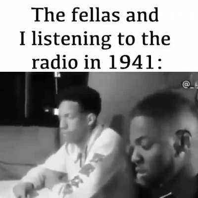 They boys listening to music in 1941 caw caw