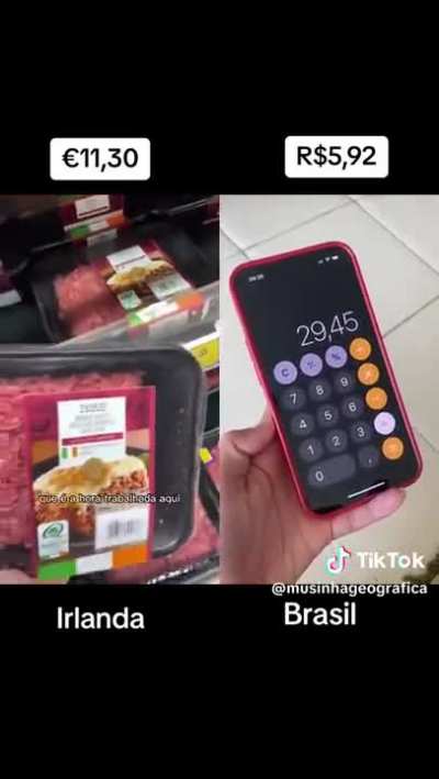 [Brasil x Irlanda] O que podemos comprar com 1 hora de trabalho