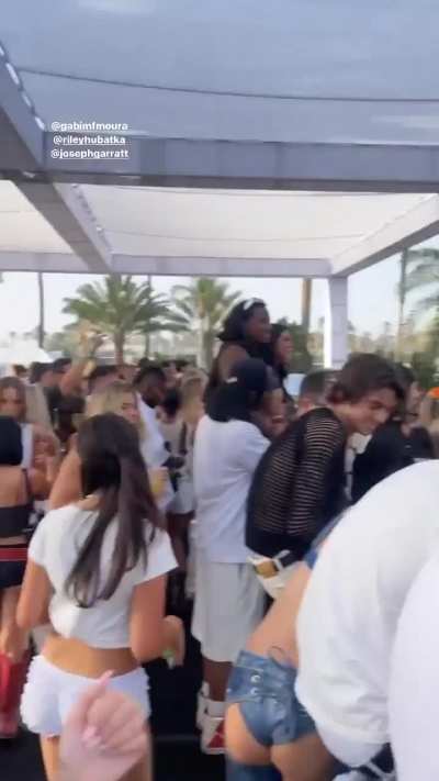 Gabi vibing on Day 1 of Coachella with Riley 