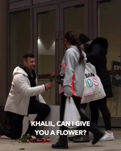 This man giving love and attention to the one cause that no one cares about. 