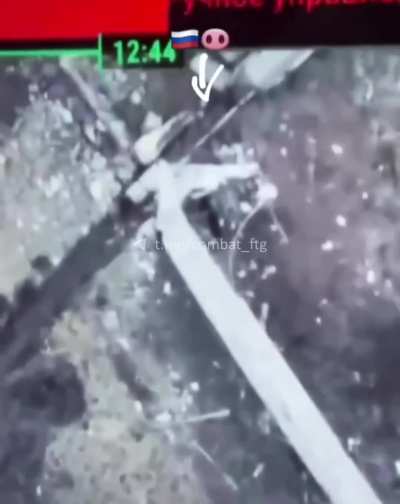 Bradley Runs Over Russian Soldier in Foxhole