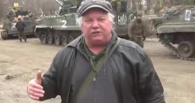 Texas man aka “Donbass cowboy” films himself surrounded by Russian military in Ukraine saying they will “denazify” and liberate Ukraine