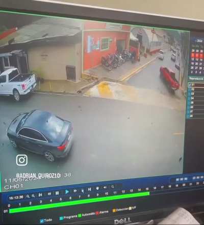 Motorcyclist gets hit by an Audi