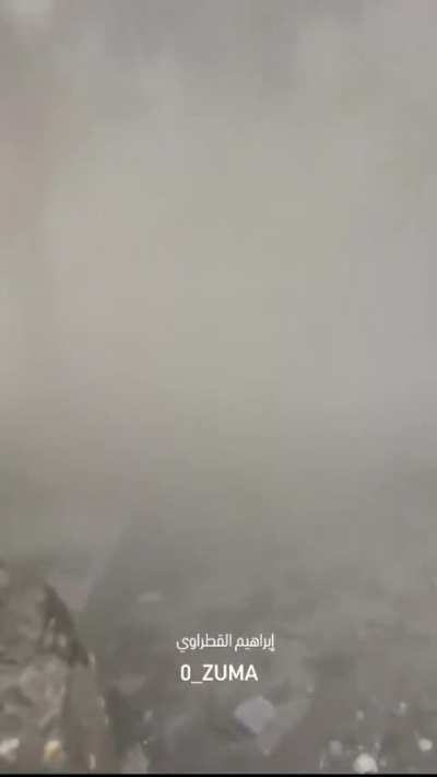 Missile hits a building somewhere in Gaza 