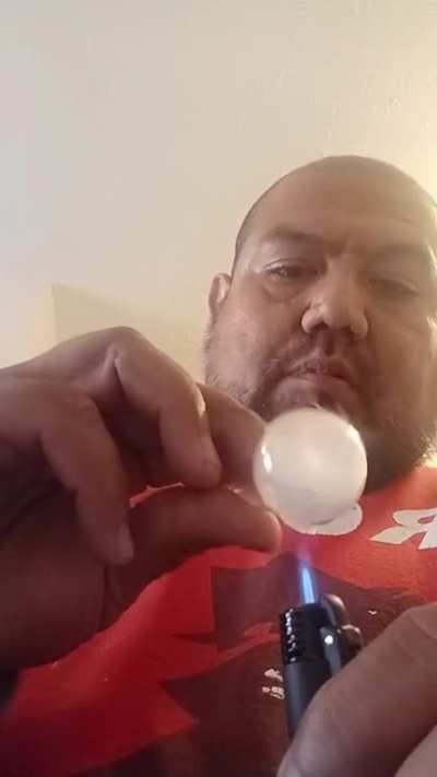 bored blowing clouds at work