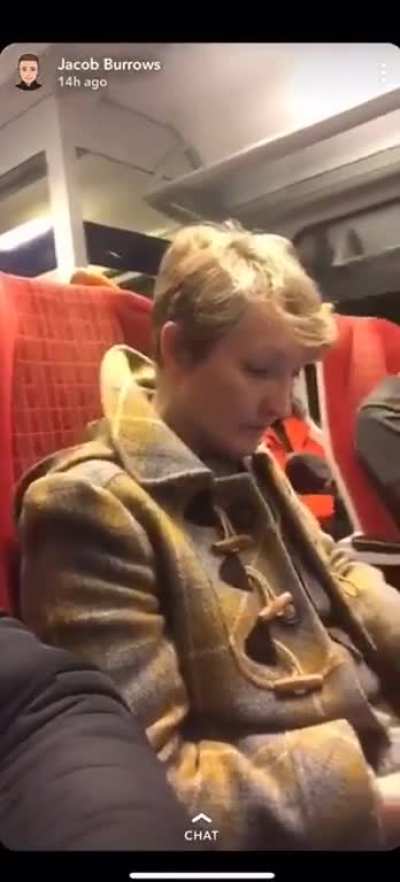 POS terrorises a woman on a train