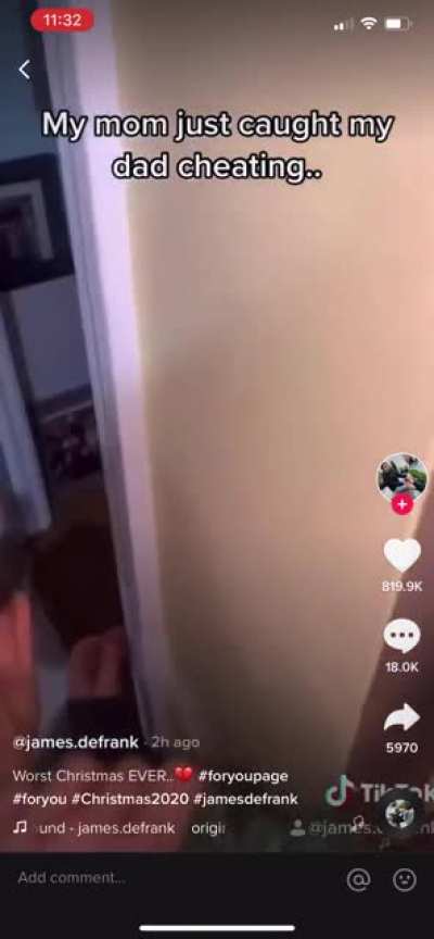 This “My mom caught my dad cheating” video has 5 million views in 2 hours. I can’t imagine my child posting this deeply personal family matter on TikTok for the likes.
