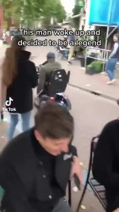 legend on a mobility scooter!