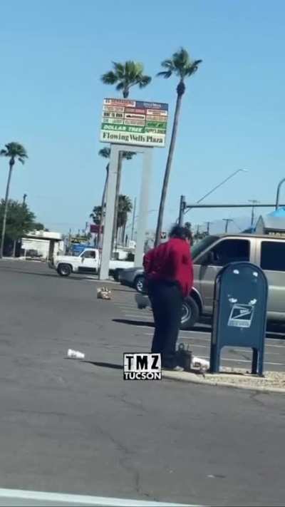 Lady pees into cups and bottles, drops them in USPS mail box