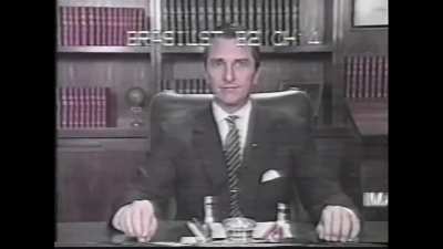 Behind the scenes of Fernando Collor de Melo, Brazilian President from 1990-1992, before an interview on TV