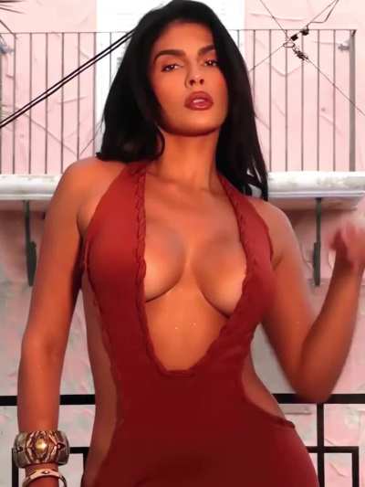 In a Cutout Dress