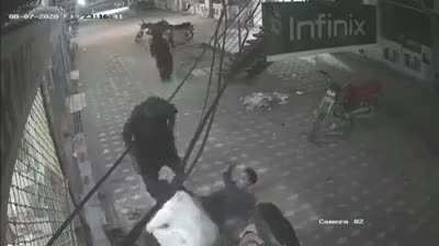 Look at how this man is saved from electrocution