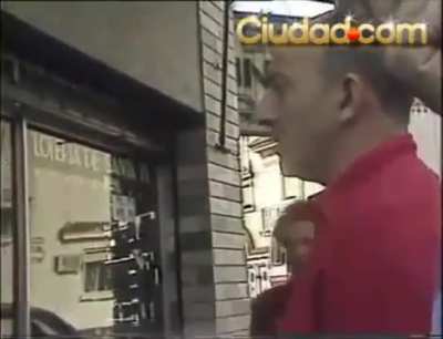 Detrás de escena de publicidades protagonizadas por Alberto Olmedo para la agencia de juego Tedeschi de Santa Fe.