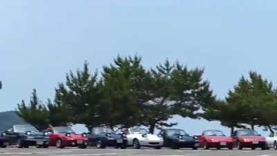 Is this a record? An NA popup lights wave, featuring 30 Eunos Roadsters!