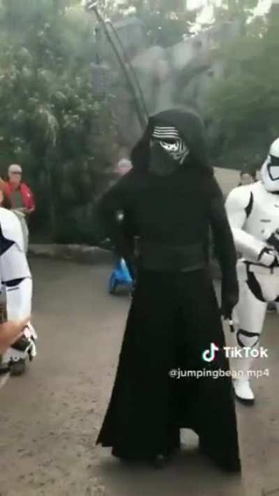 Jedi with a lightsaber