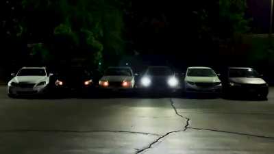 Bad Guy (Billie Eilish) played on car lights