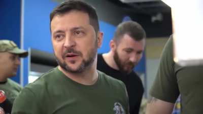 President Zelenskyy visited a gas station in the Donetsk region (again) where he talked with soldiers and got some coffee. He wrote 