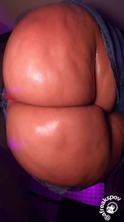 Wifey’s Oiled Ass Walking Away In Ripped Jeans