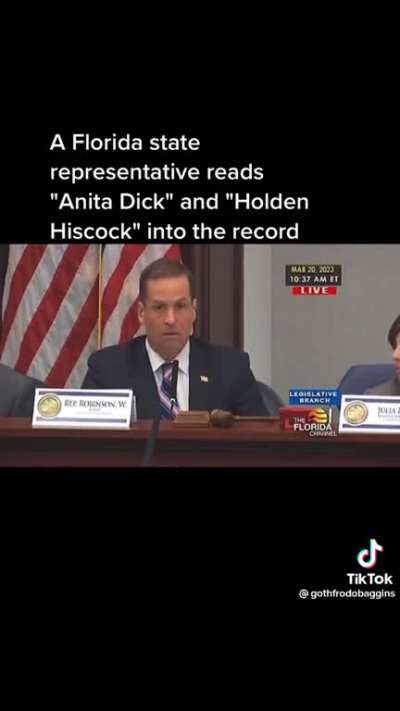 Florida State Representative reads these troll names into the record
